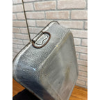 Antique Primitive Graniteware Enamelware Handled Gray Baking Dish/ Deep Casserole Pan/ Farmhouse/ Kitchen Decor, Grey