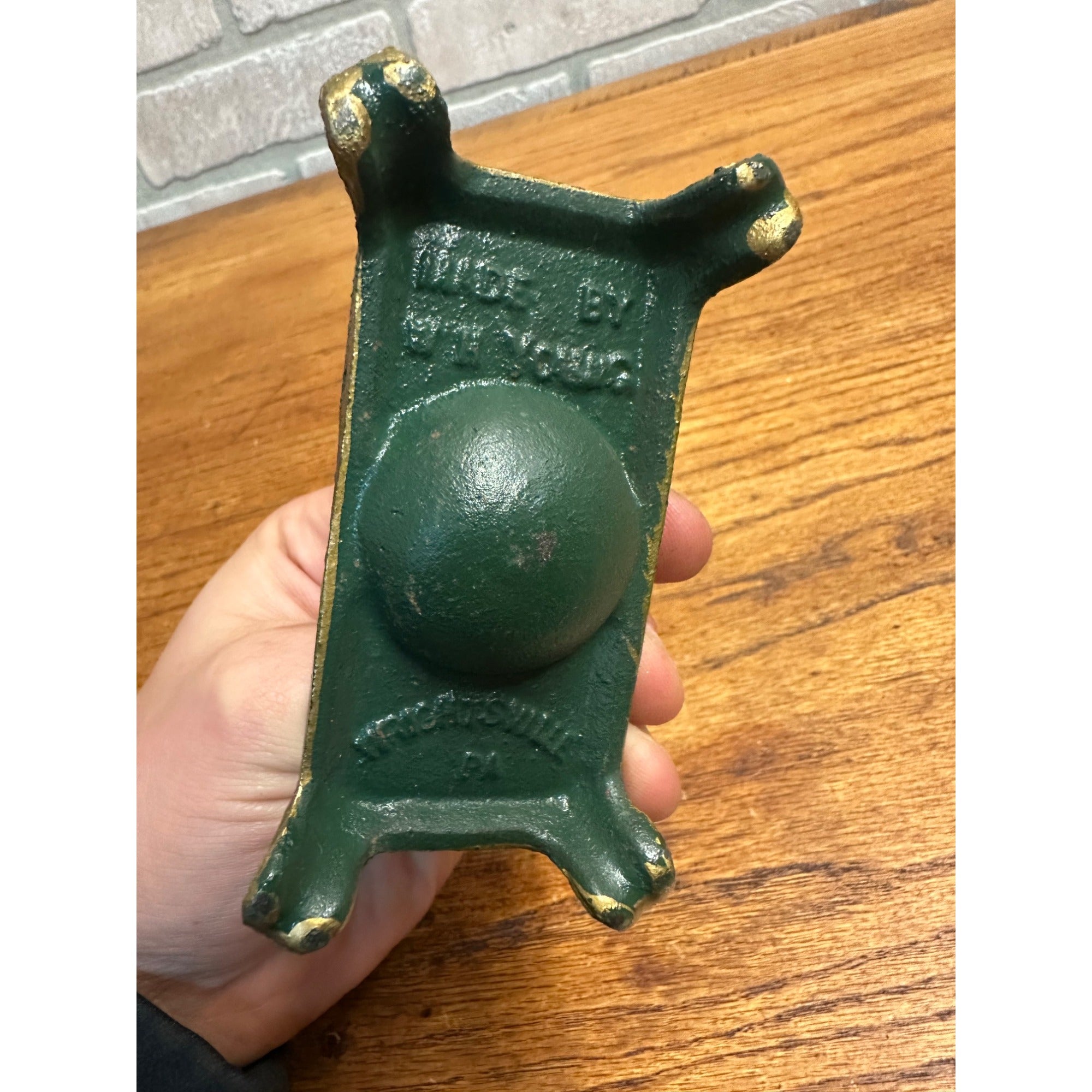 Vintage Cast Iron Incense Burner Made By W.H. Young Wrightsville PA