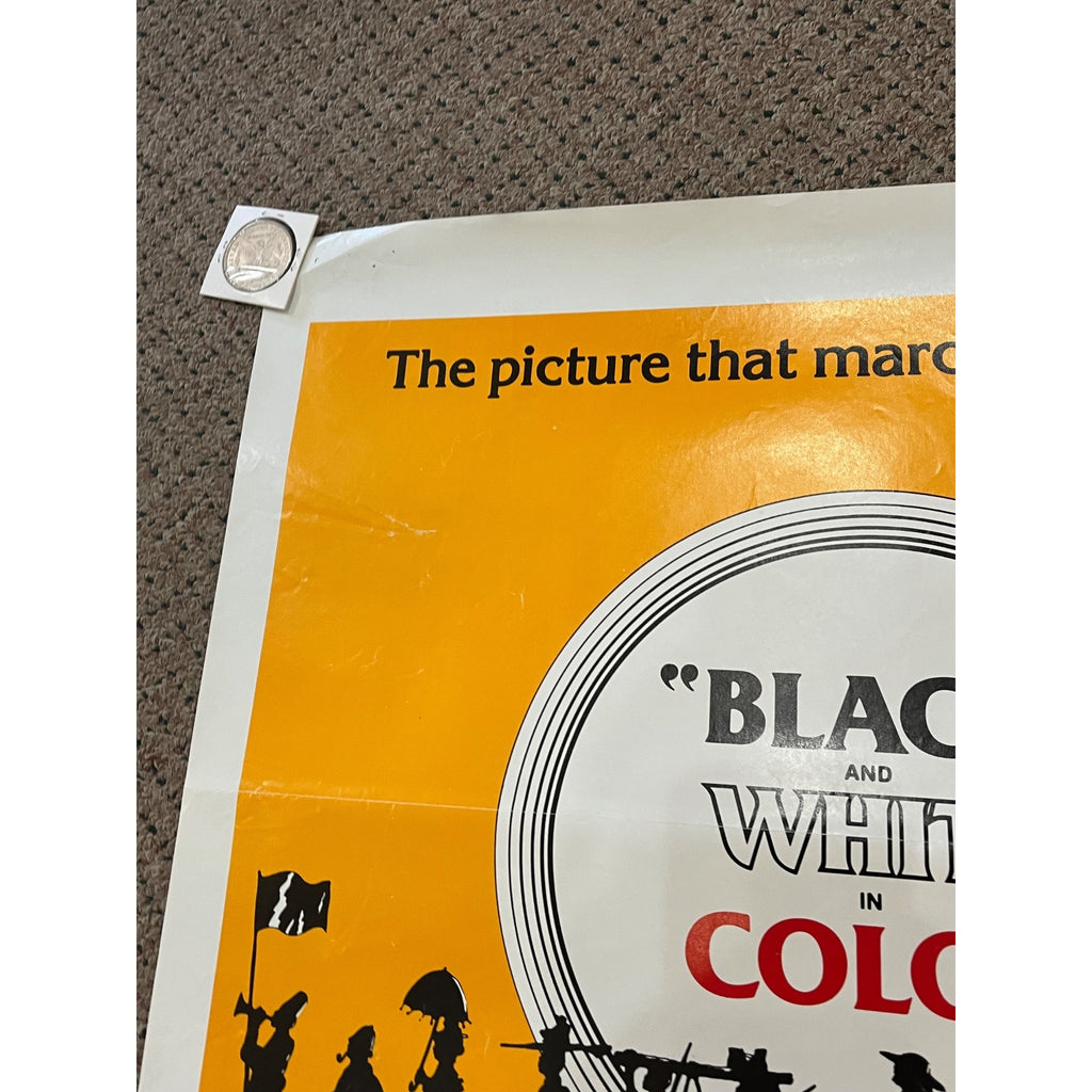 1977 Black And White In Color Original Movie Poster 27x41 Jean-Jacques Annaud