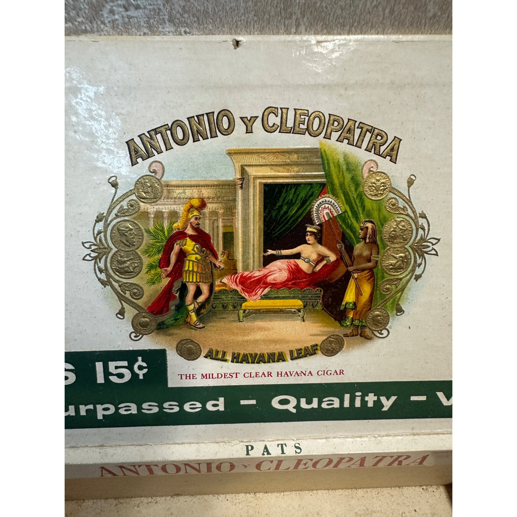 Vintage Antonio Y Cleopatra Cigar Box Advertising American Tobacco Co.