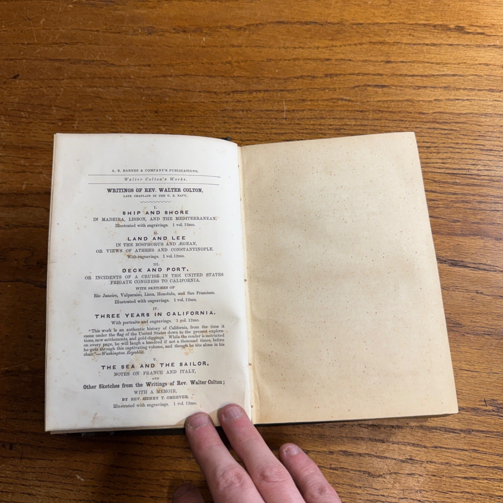 1851 Land & Lee Bosphorus Constantinople Antique Book Walton Colton