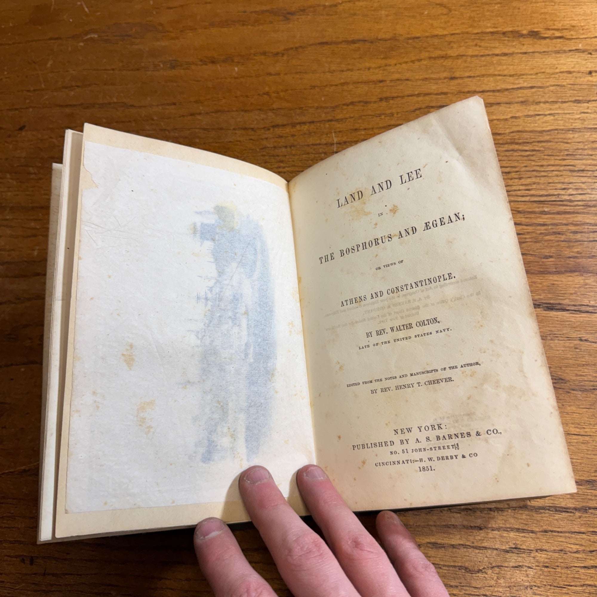 1851 Land & Lee Bosphorus Constantinople Antique Book Walton Colton