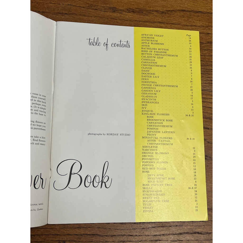 Dennison Flower Book Crepe Paper 1963 Book Booklet Patterns Vintage Arrangement