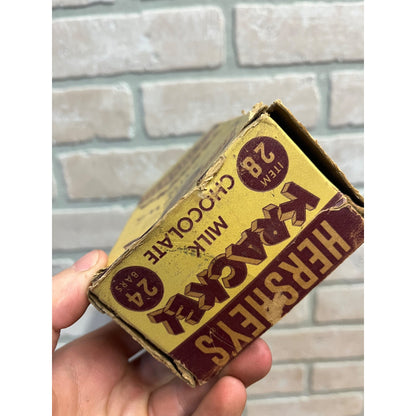 Vintage 1940s Hershey's Krackel Candy Bar Empty Cardboard Display Box