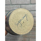 Primitive Style Stoneware Bread Lidded Jar Bowl Sugarcamp Pottery Rabbits