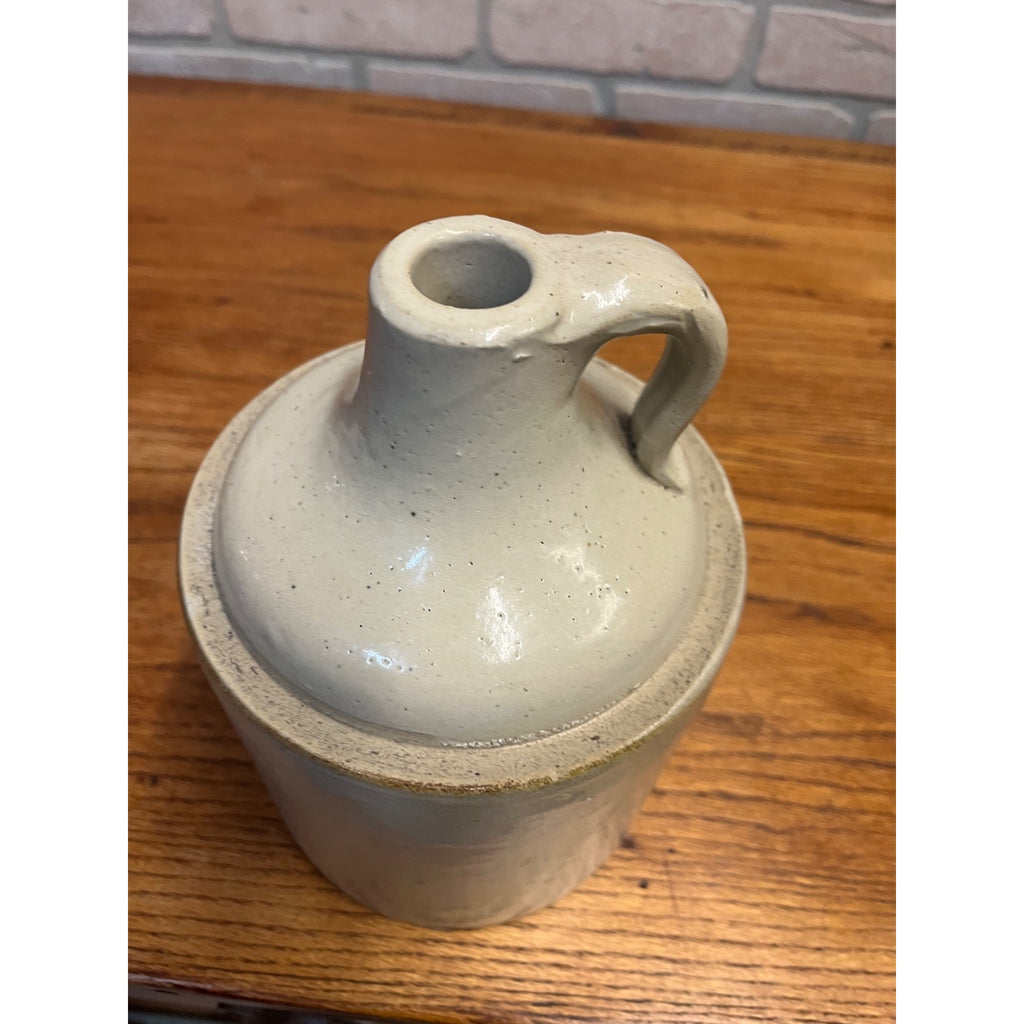 Antique Primitive Stoneware White Shoulder Jug Farmhouse Country Decor 8.5" Tall