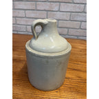 Antique Primitive Stoneware White Shoulder Jug Farmhouse Country Decor 8.5" Tall