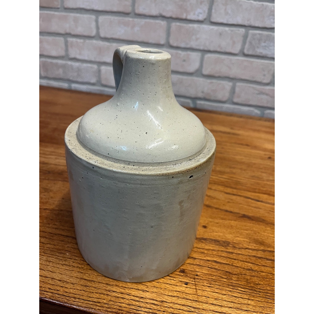 Antique Primitive Stoneware White Shoulder Jug Farmhouse Country Decor 8.5" Tall