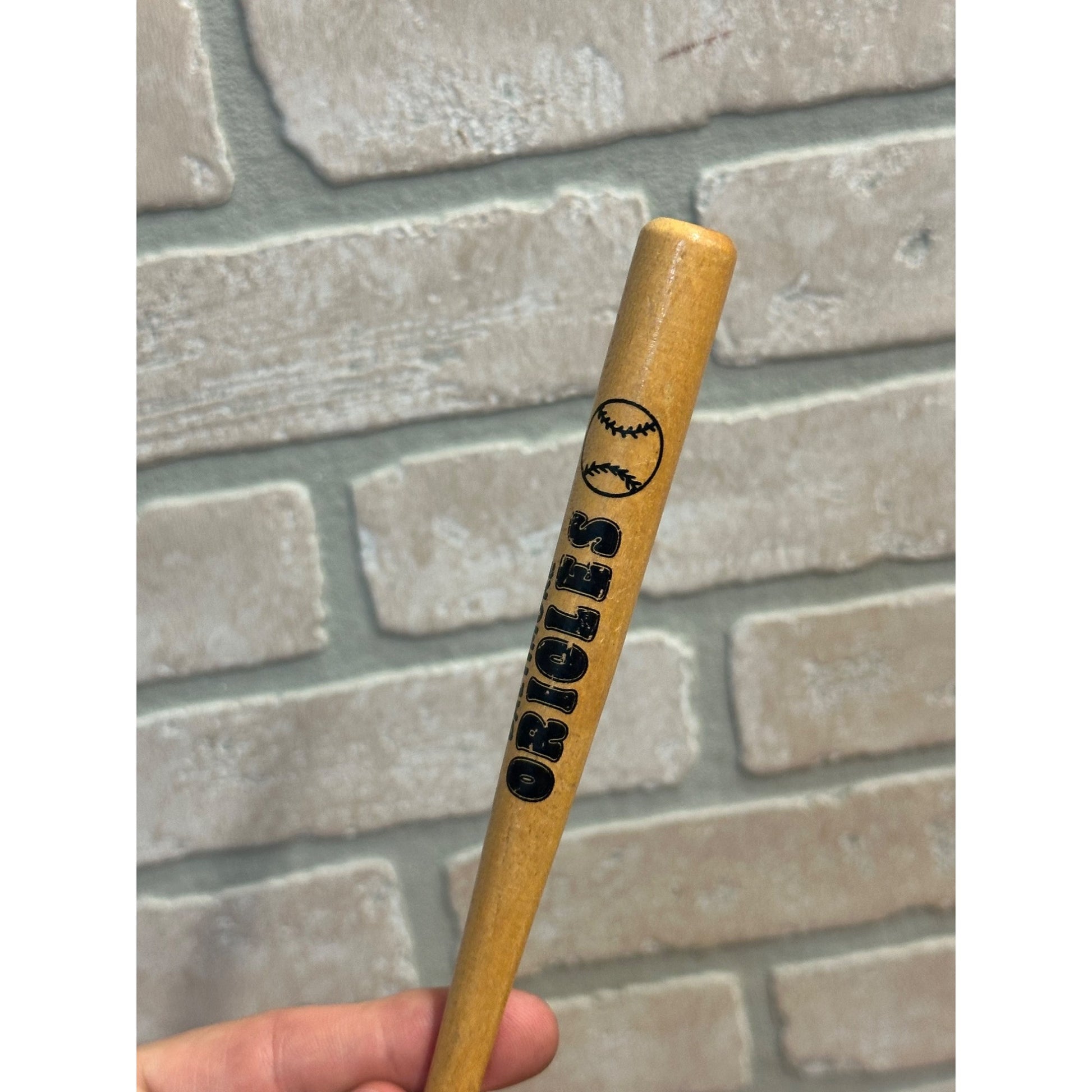 Vintage 1960s-70s Baltimore Orioles Baseball Mini Bat Pen MLB