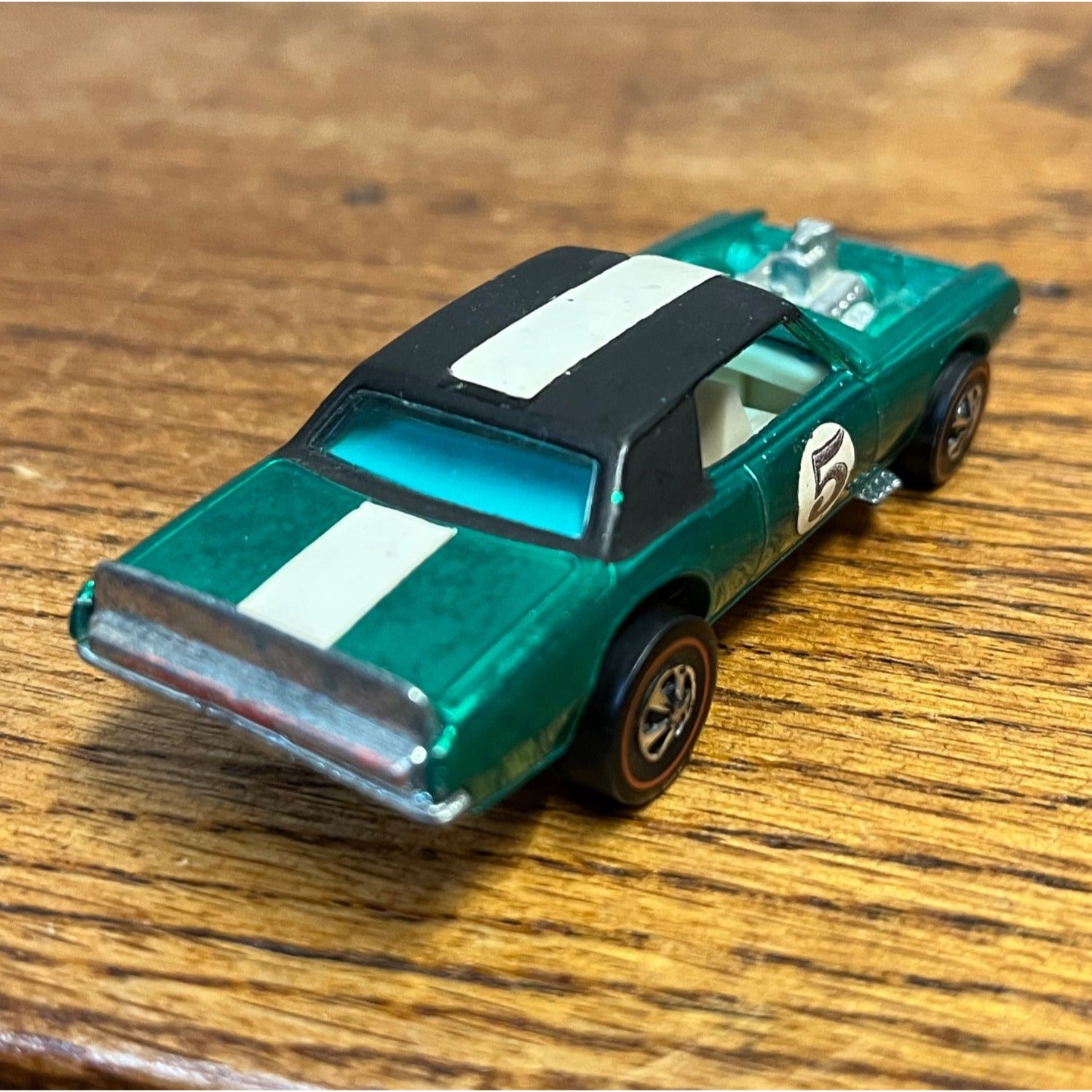 Vintage 1969 Hot Wheels Redline TNT-Bird Green White Interior HK -- MINTY