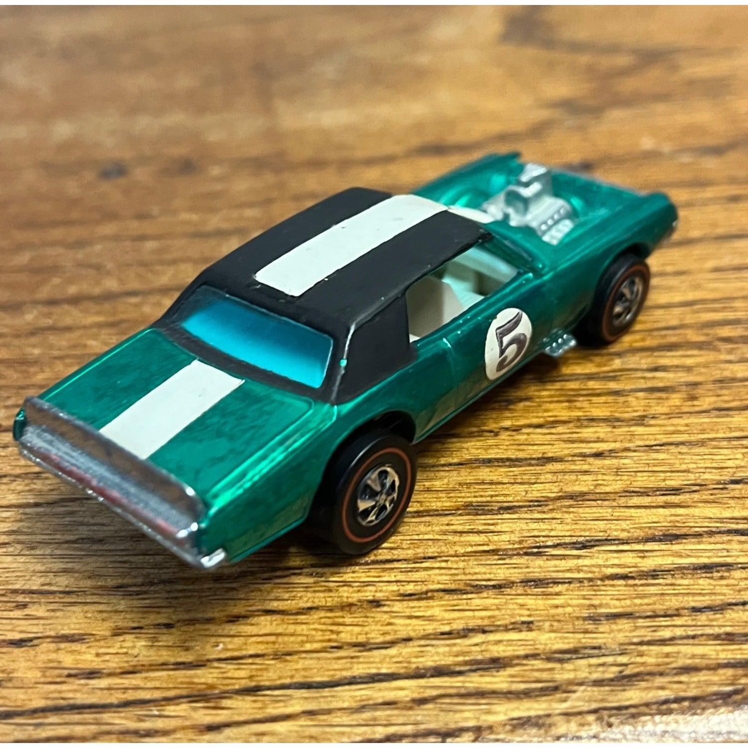 Vintage 1969 Hot Wheels Redline TNT-Bird Green White Interior HK -- MINTY