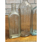 Antique Medicine Bottle Lot Dr Miles Nervine Caldwell Pepsin Fahrney Glass Aqua