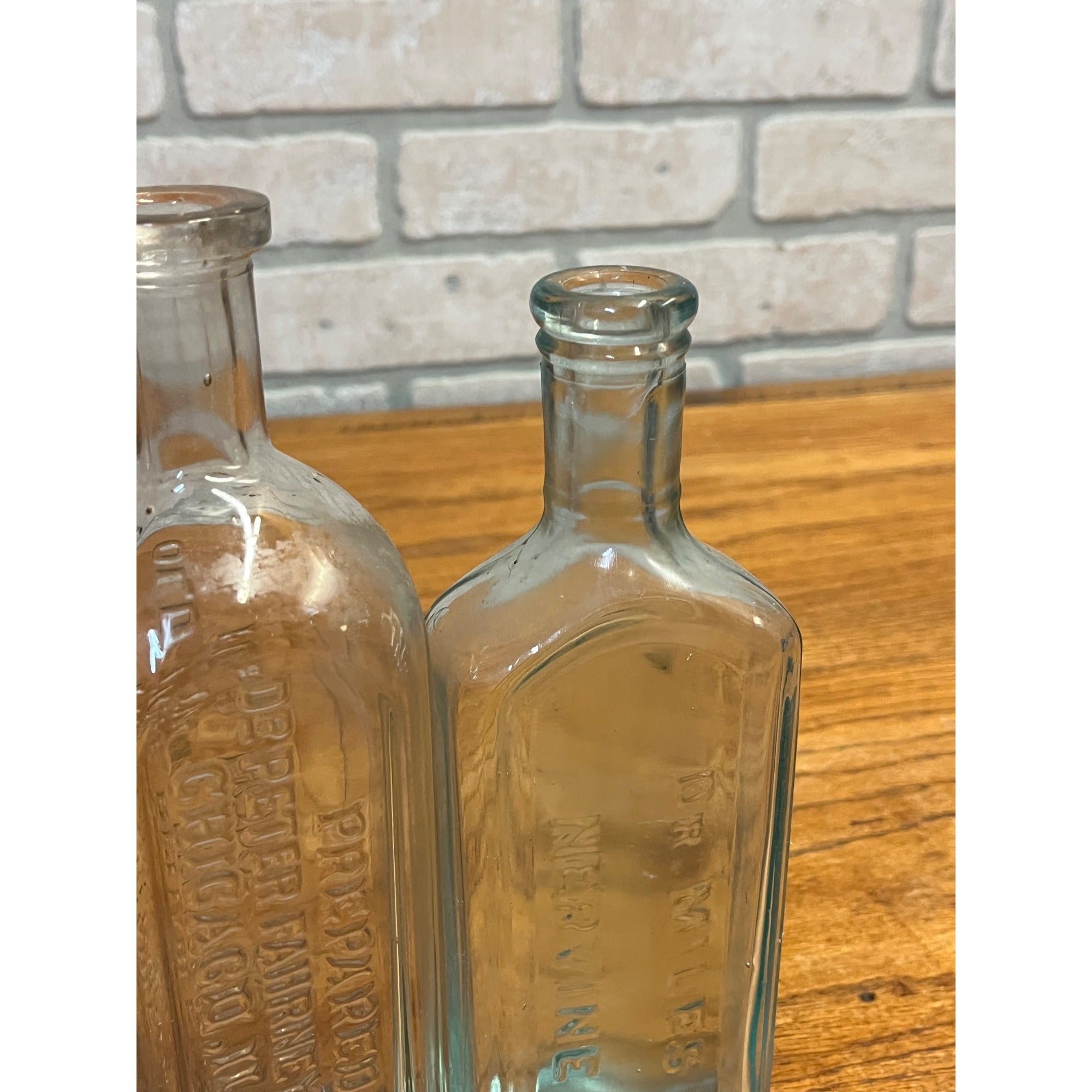 Antique Medicine Bottle Lot Dr Miles Nervine Caldwell Pepsin Fahrney Glass Aqua