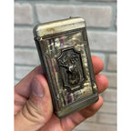 Antique National Cafe New Brunswick NJ Advertising Matchbox Holder Elk Stag