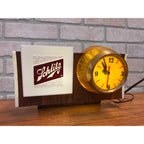 Vintage Schlitz Beer Electric Motion Rotating Lighted Barrel Clock 1965  - Works
