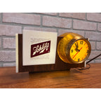 Vintage Schlitz Beer Electric Motion Rotating Lighted Barrel Clock 1965  - Works