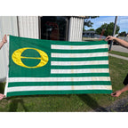 RARE Vintage Annin DEFIANCE Cotton Stitched ECOLOGY FLAG Environment GO GREEN
