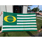 RARE Vintage Annin DEFIANCE Cotton Stitched ECOLOGY FLAG Environment GO GREEN