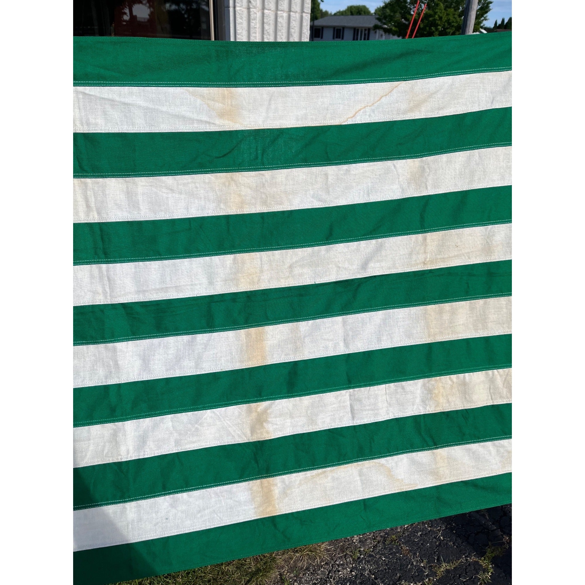 RARE Vintage Annin DEFIANCE Cotton Stitched ECOLOGY FLAG Environment GO GREEN