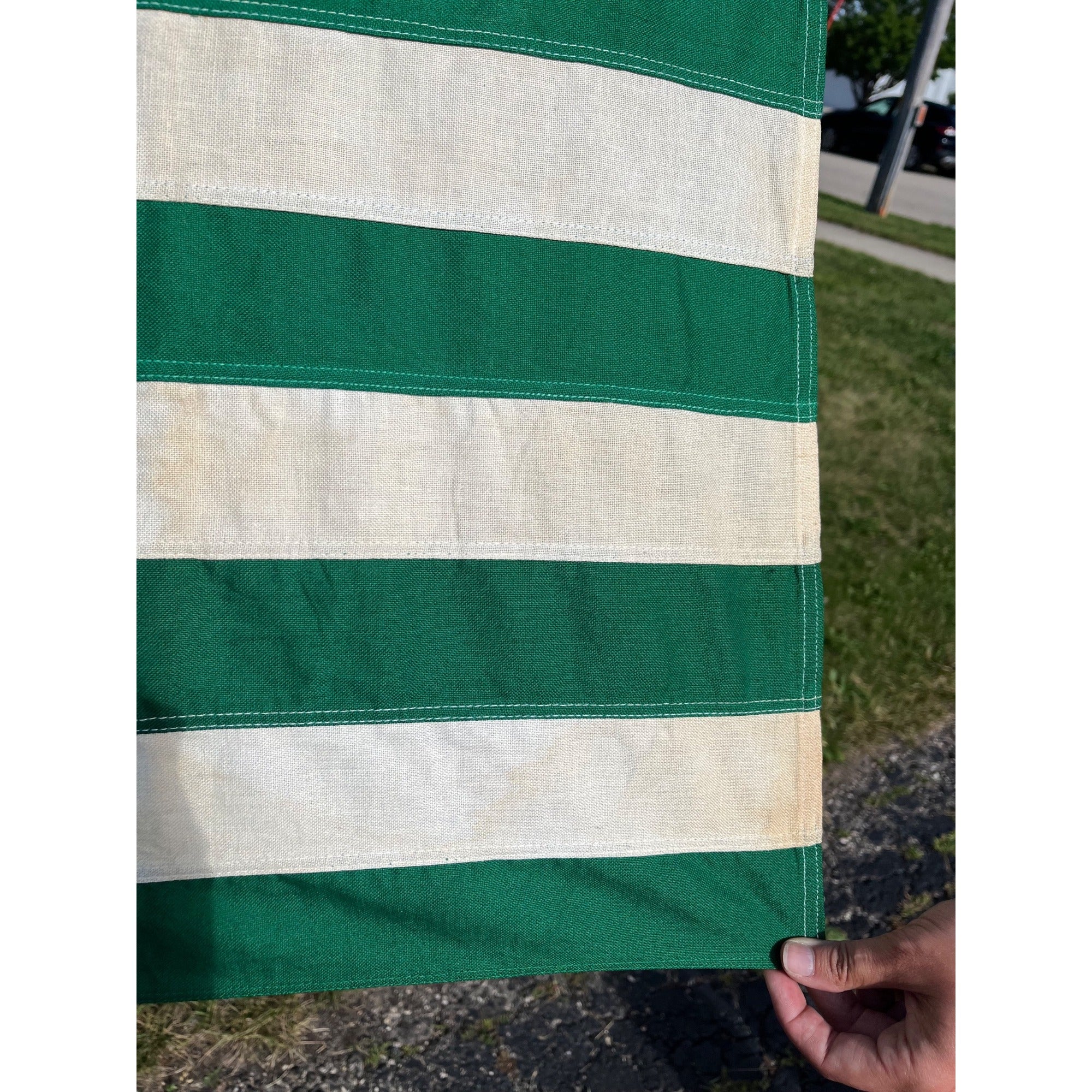 RARE Vintage Annin DEFIANCE Cotton Stitched ECOLOGY FLAG Environment GO GREEN