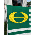 RARE Vintage Annin DEFIANCE Cotton Stitched ECOLOGY FLAG Environment GO GREEN