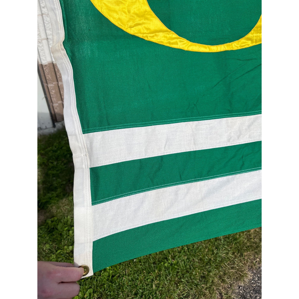 RARE Vintage Annin DEFIANCE Cotton Stitched ECOLOGY FLAG Environment GO GREEN