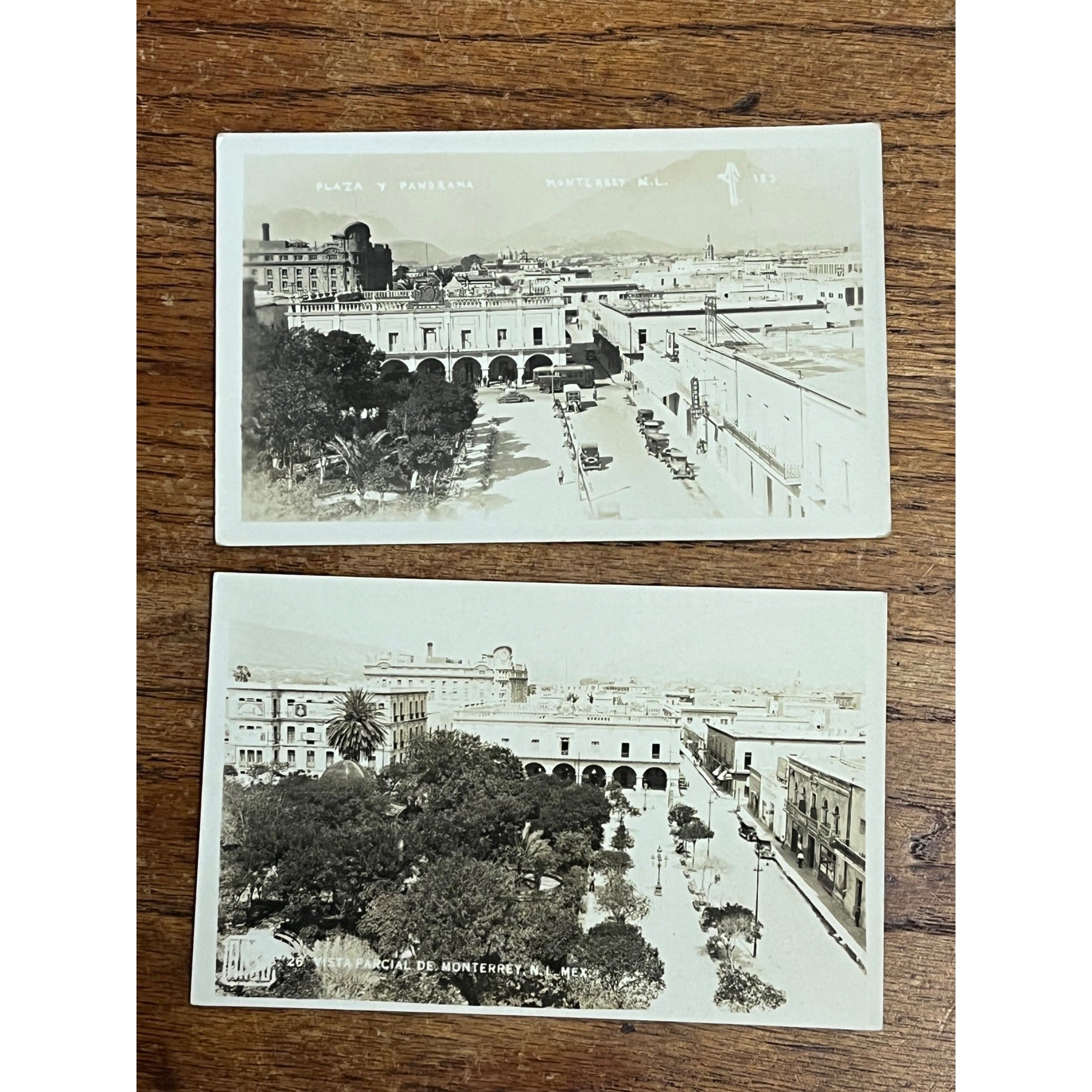 Original Vista Parcial Monterrey Mexico RPPC Real Phot Postcard