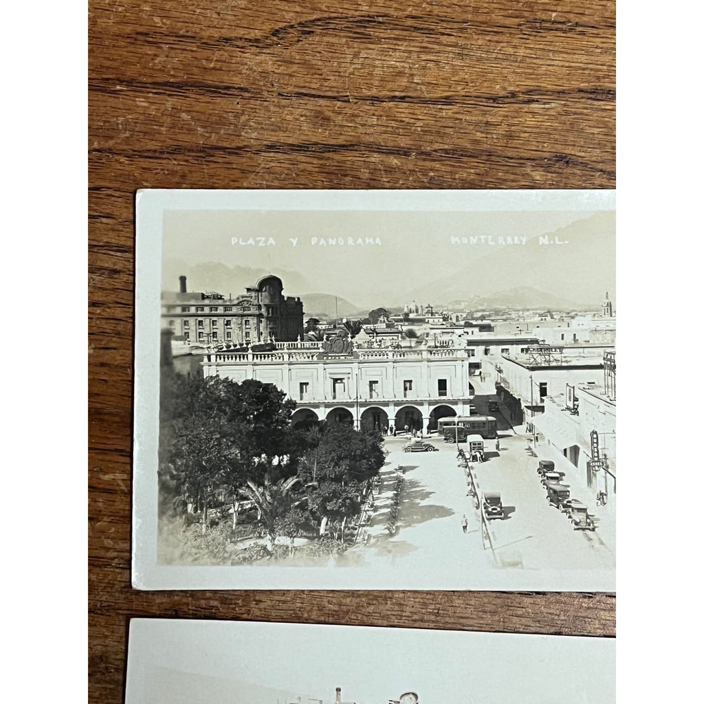 Original Vista Parcial Monterrey Mexico RPPC Real Phot Postcard