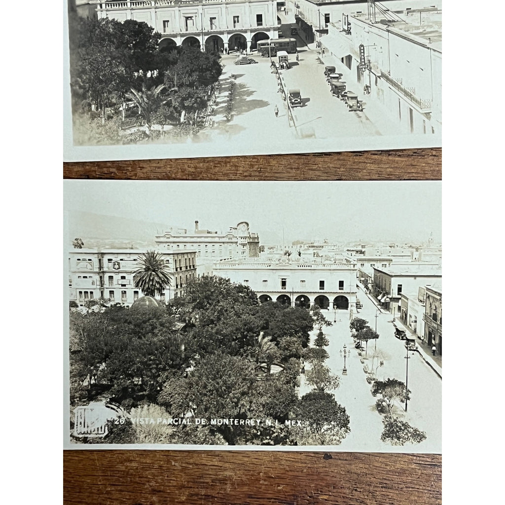 Original Vista Parcial Monterrey Mexico RPPC Real Phot Postcard
