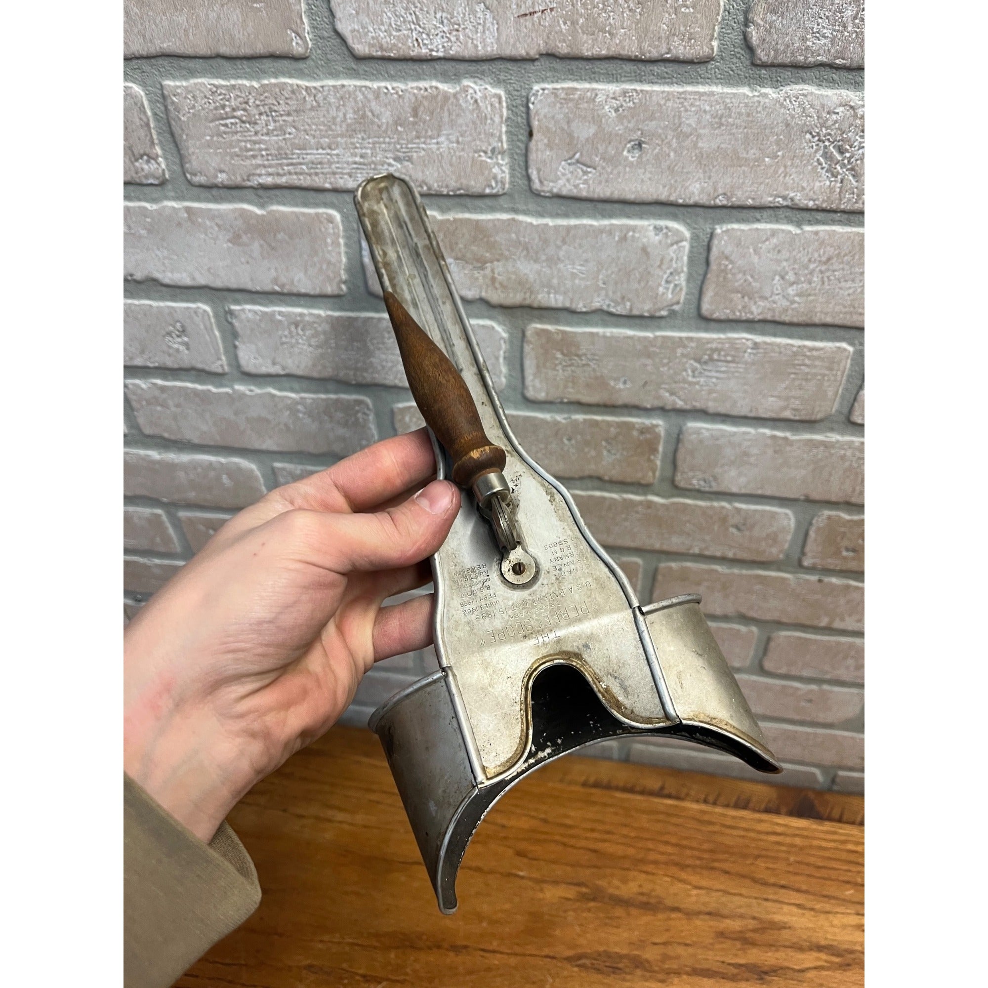 Antique 1895 Perfecscope Stereoscope Ornate Etched Aluminum