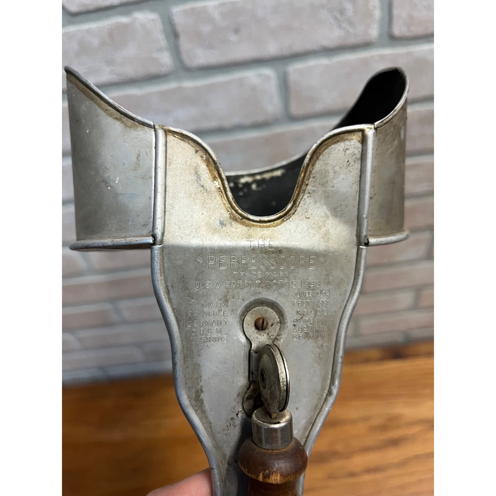 Antique 1895 Perfecscope Stereoscope Ornate Etched Aluminum