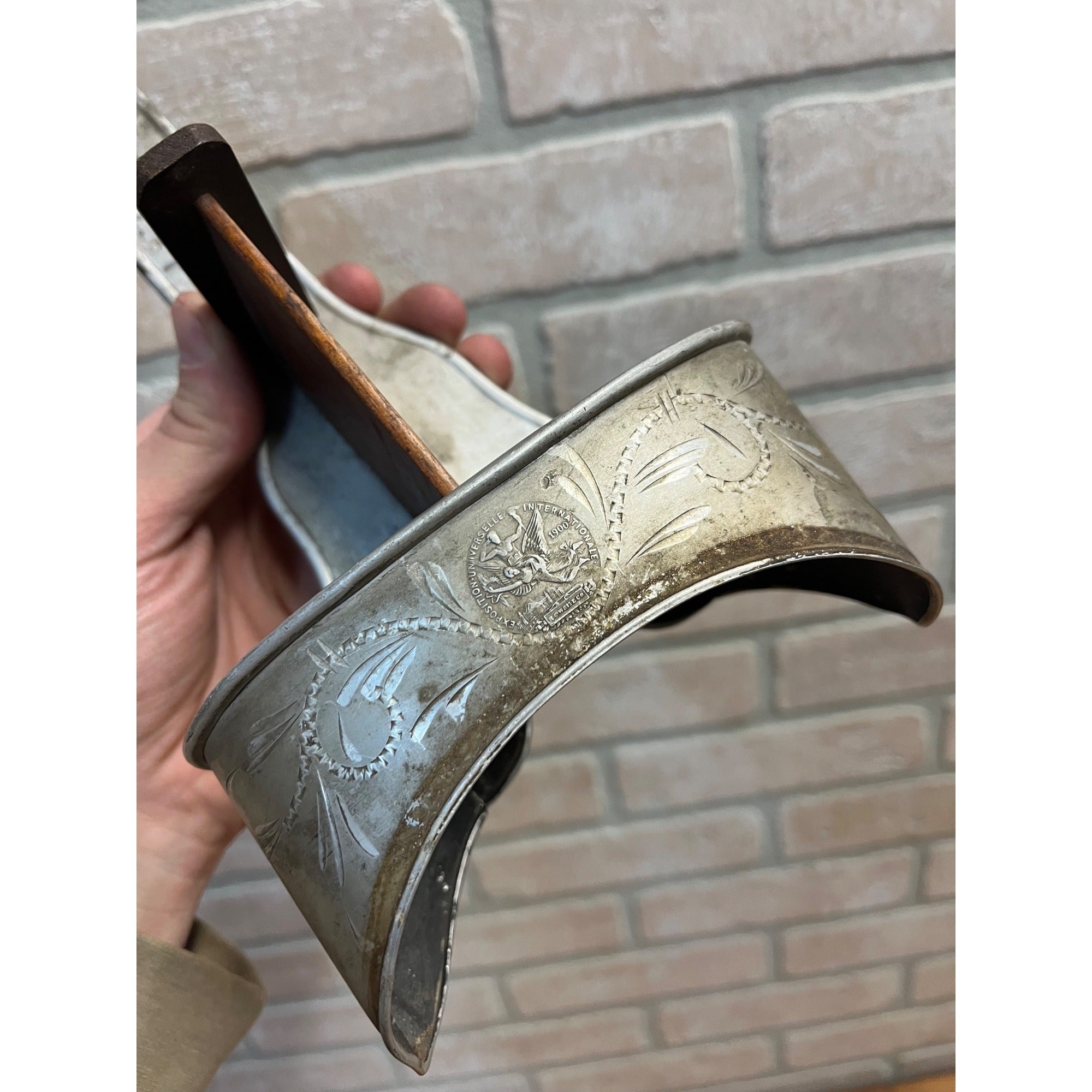 Antique 1895 Perfecscope Stereoscope Ornate Etched Aluminum