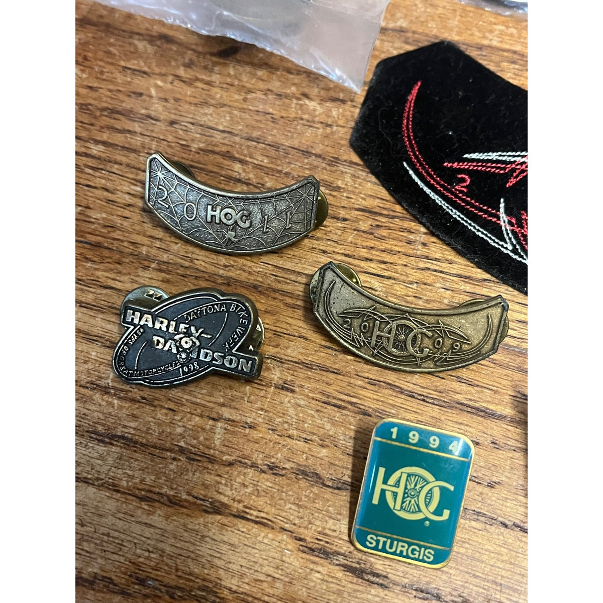 Harley Davidson Owners Group HOG Patches & Hat Pins NEW 1990s-2000s Huge Lot