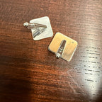 Vintage Playboy Bunny Cuff Links Black White Silver