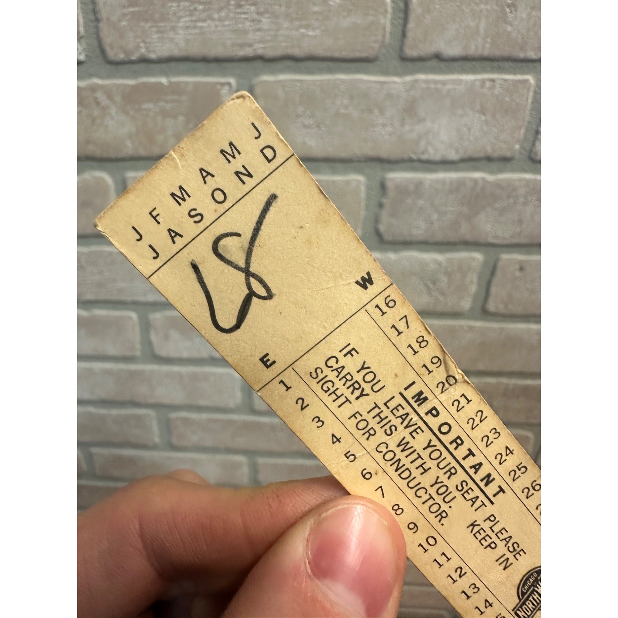 Vintage Chicago Northwestern System Paper Train Ticket Stub