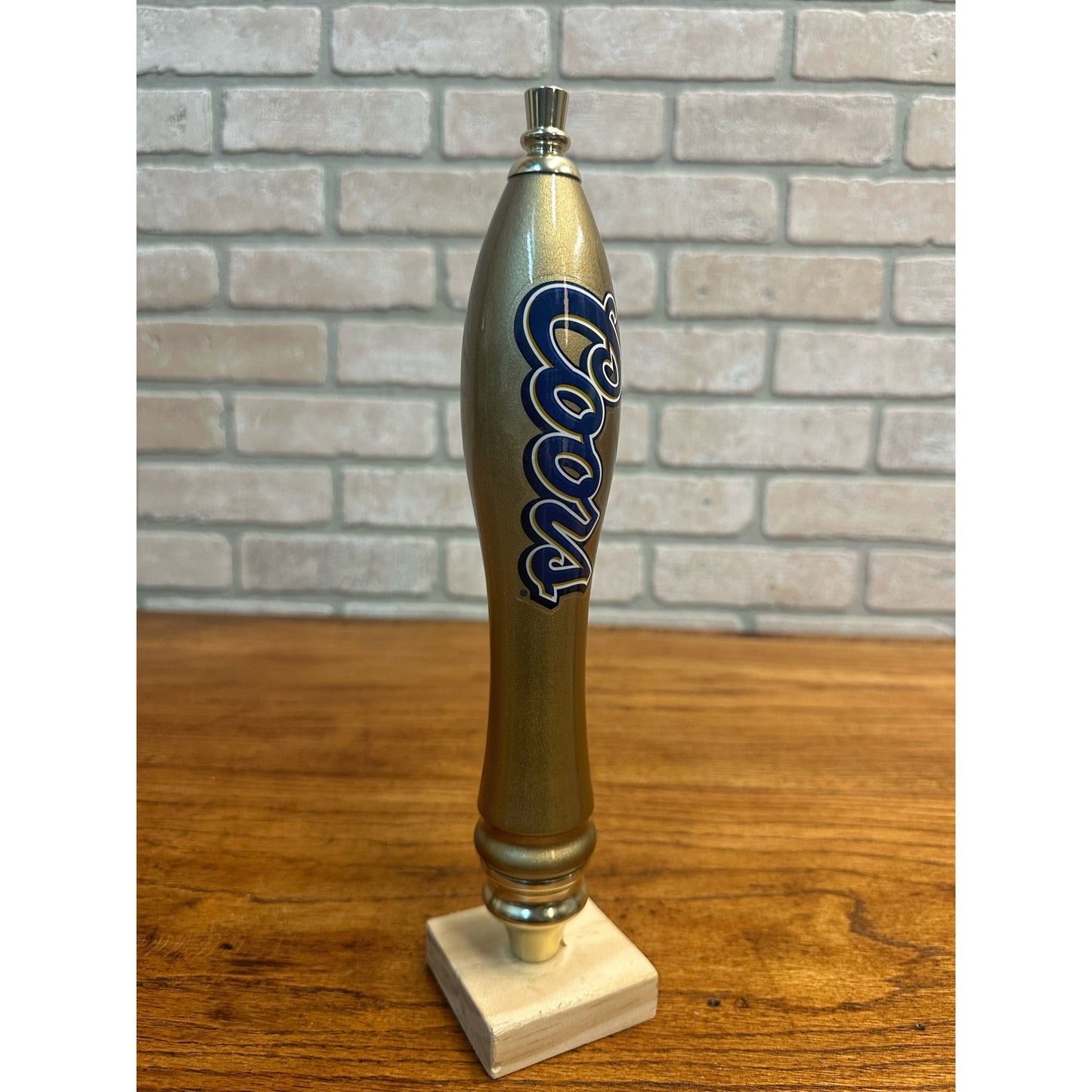 Vintage Coors Beer 11.5" Bar Tapper Tap Handle Pub Tavern Gold