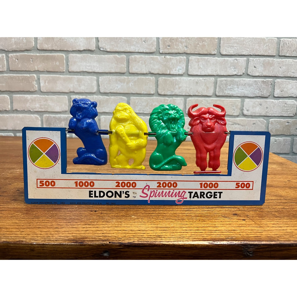 Vintage 1962 ELDON Spinning Target Gallery Knock Down Child's Shooting Game Toy
