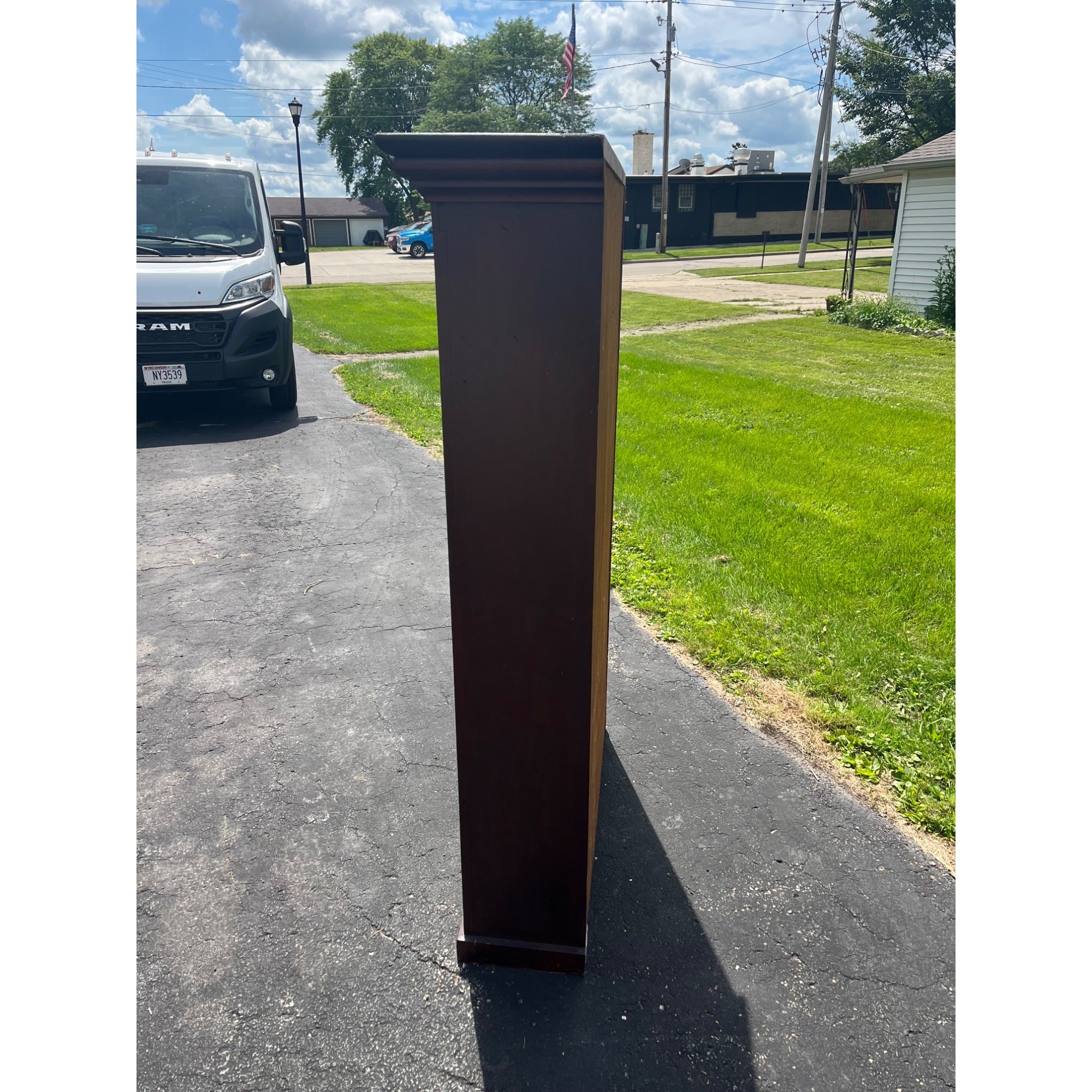 Antique Primitive Style Bookshelf Display Bookcase Cabinet