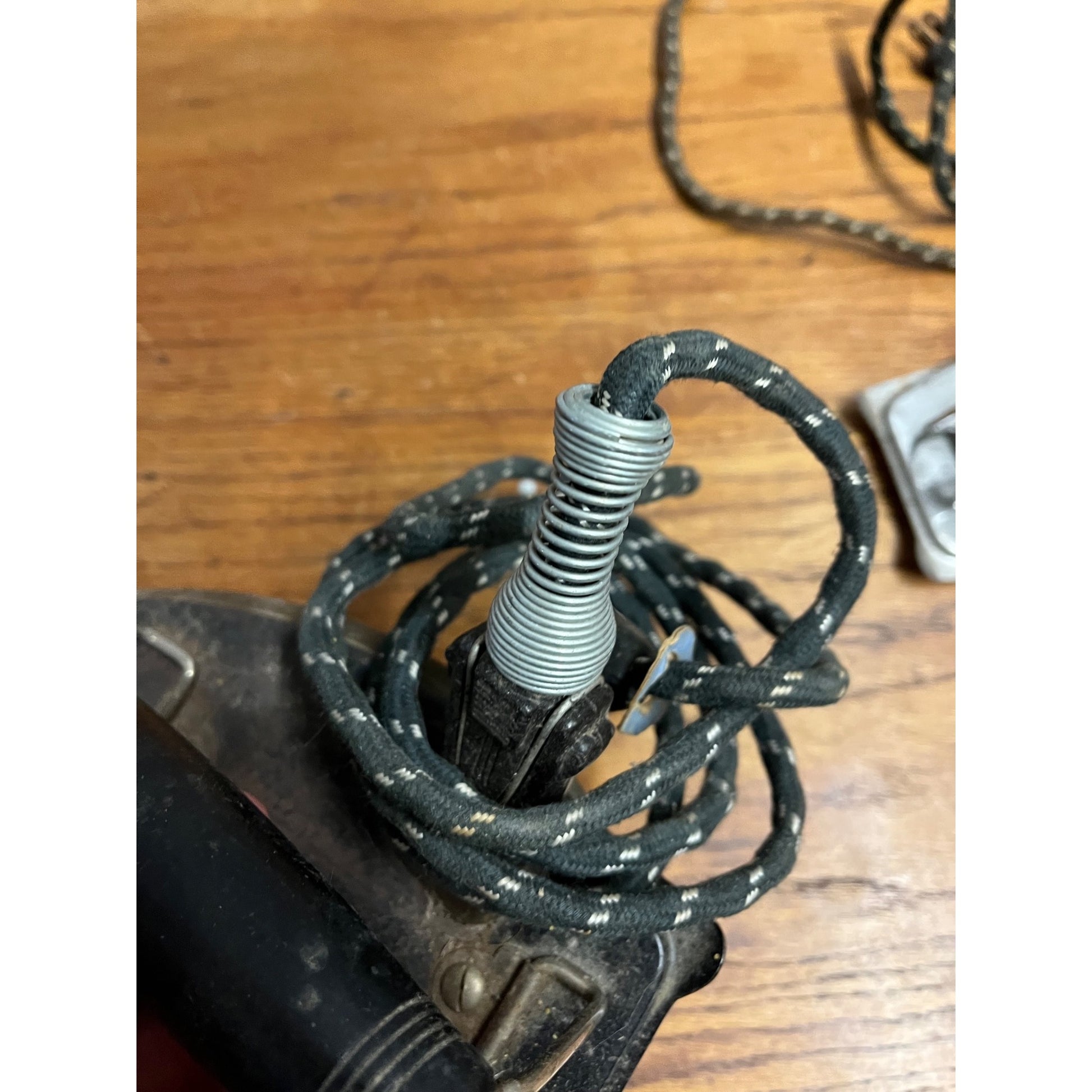 Vintage Lot (2) 1950s Folding Clothes Irons Kenmore & Heatmaster + Cords - AS-IS