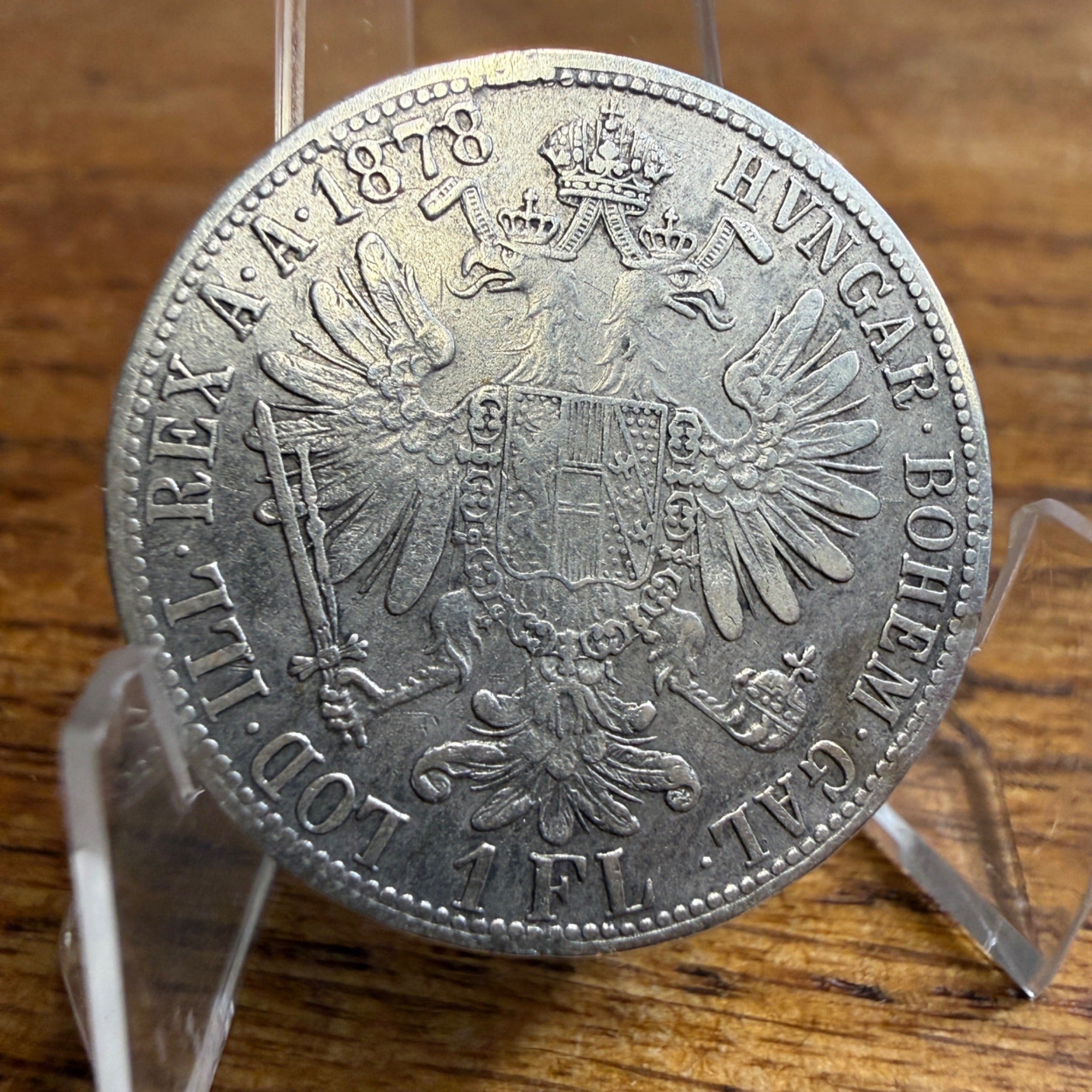 Austria Hungary 1878 Silver Florin FRANC 10S Franz Joseph I VF