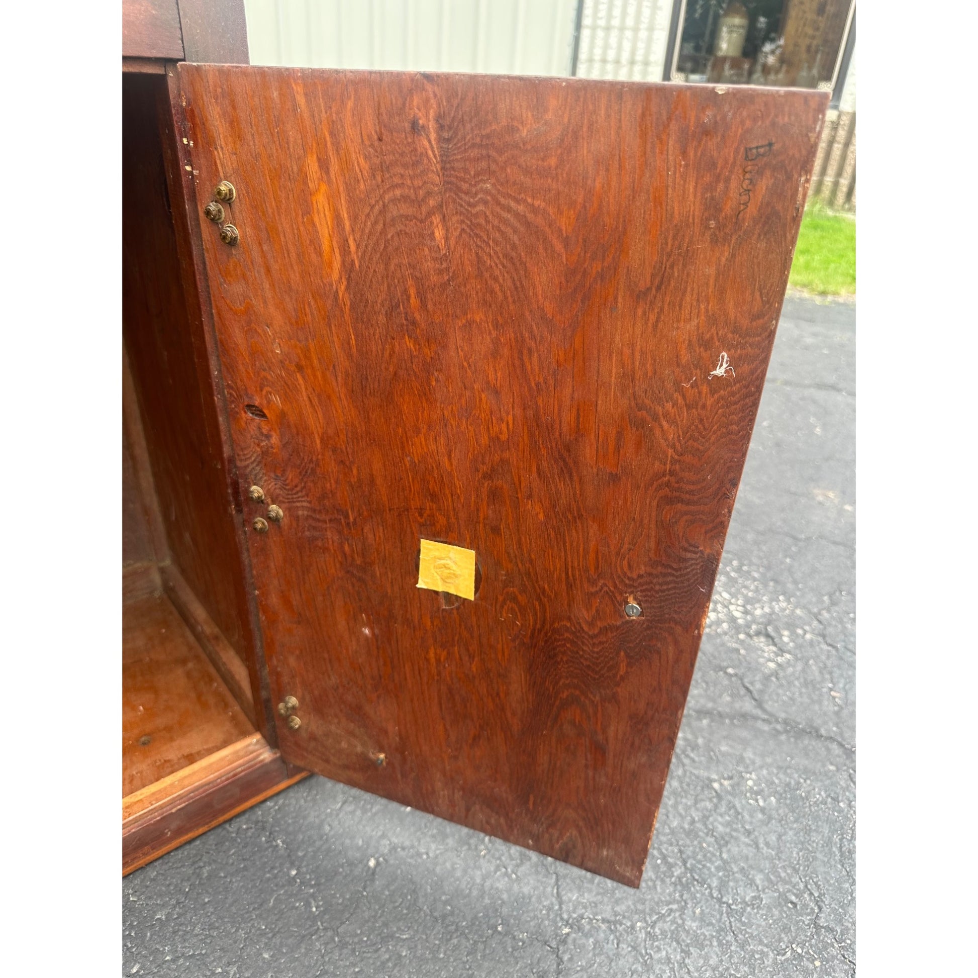 Vintage Early 1900s "Cold-O" Soda Fountain Wooden Cabinet Advertising Store Display