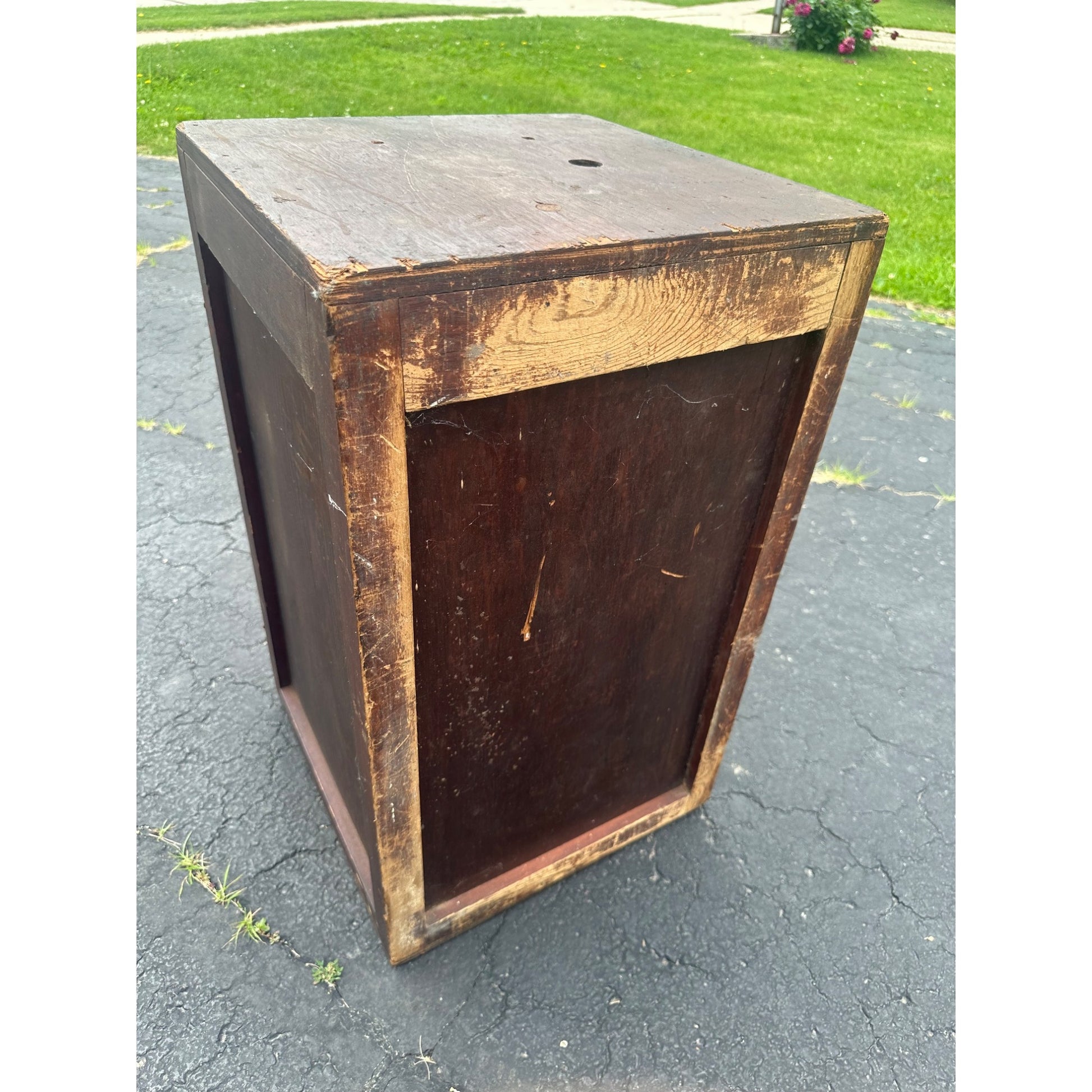 Vintage Early 1900s "Cold-O" Soda Fountain Wooden Cabinet Advertising Store Display