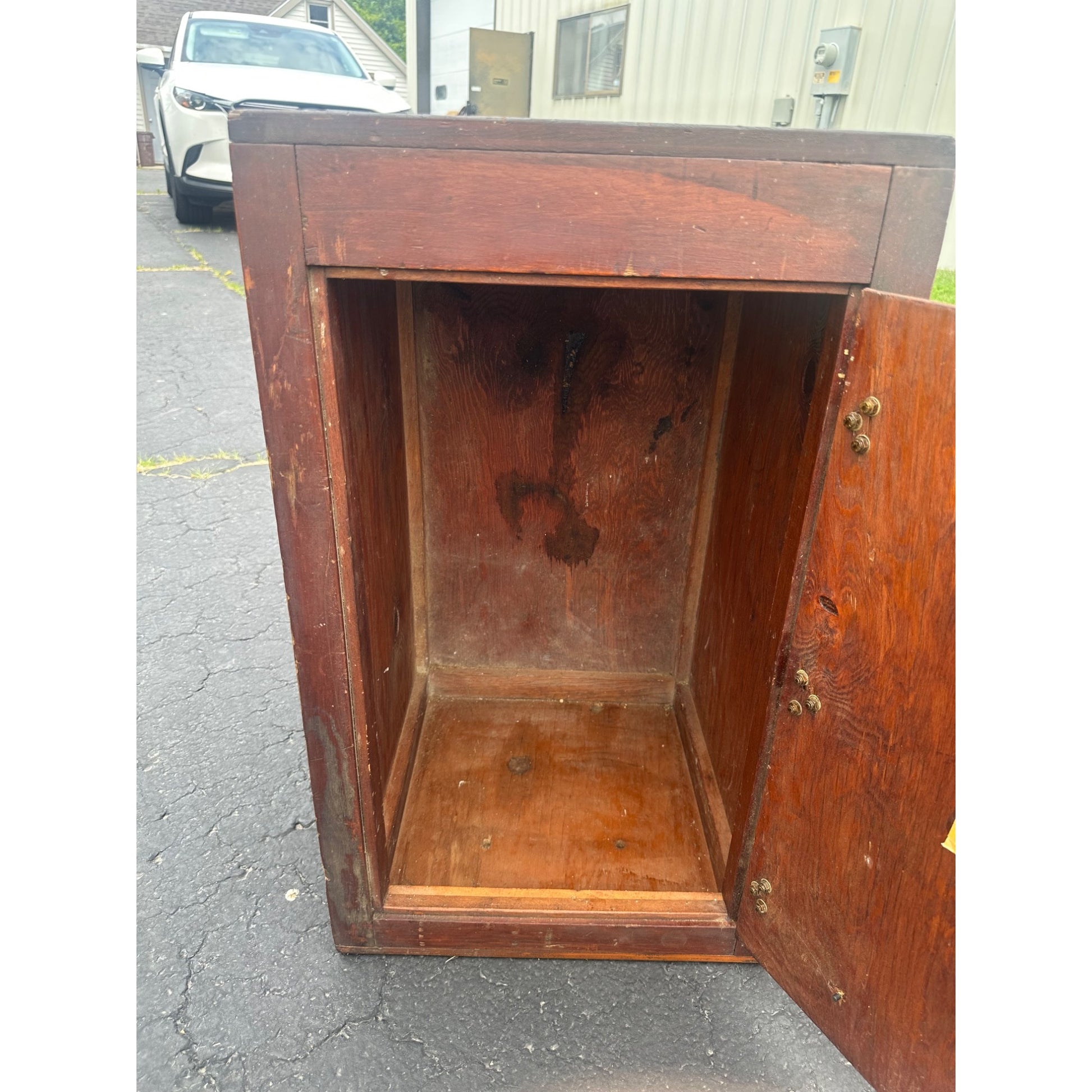Vintage Early 1900s "Cold-O" Soda Fountain Wooden Cabinet Advertising Store Display