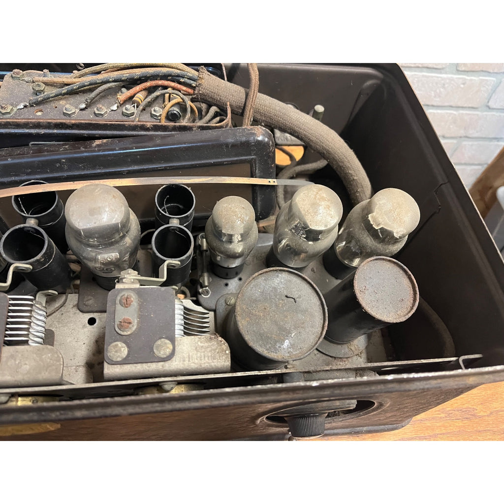 Antique 1920s Metal Case Atwater Kent Model 44 For Restoration Untested As Is