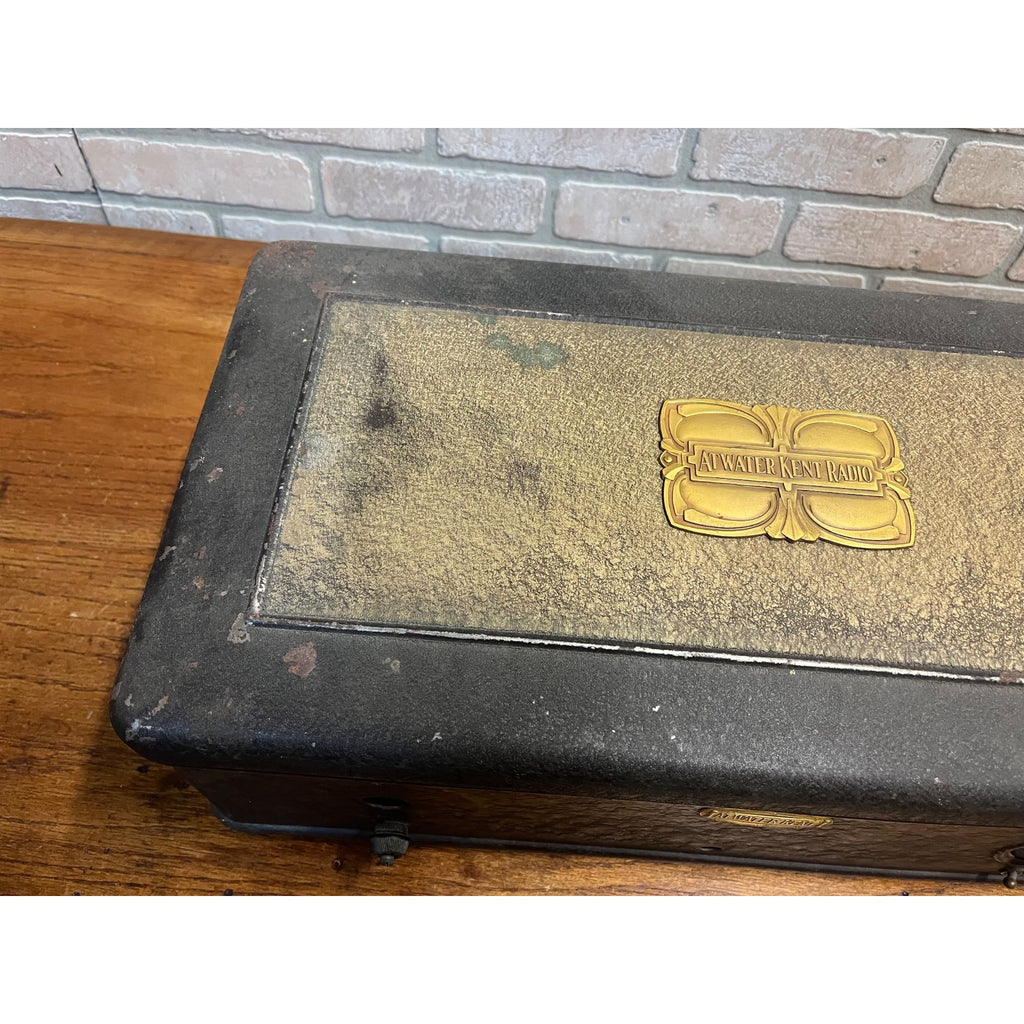 Antique 1920s Metal Case Atwater Kent Model 44 For Restoration Untested As Is