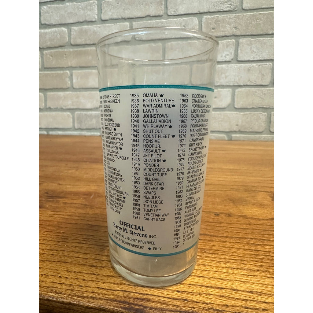 121th Kentucky Derby Churchill Downs Mint Julep Drinking Glass 1995