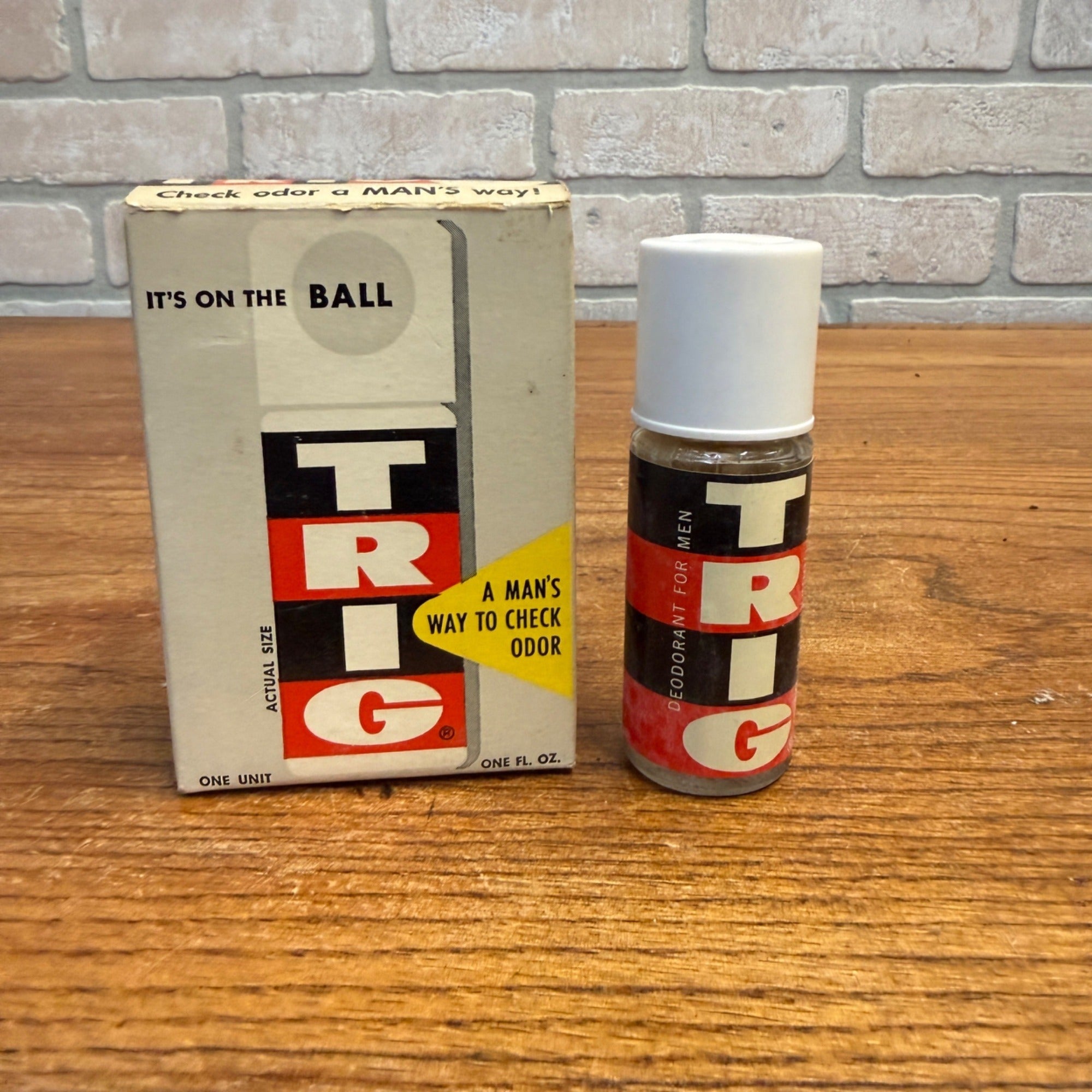 Vintage Display Deodorant Box & Bottle Trig Roll on Bristol Myers New York