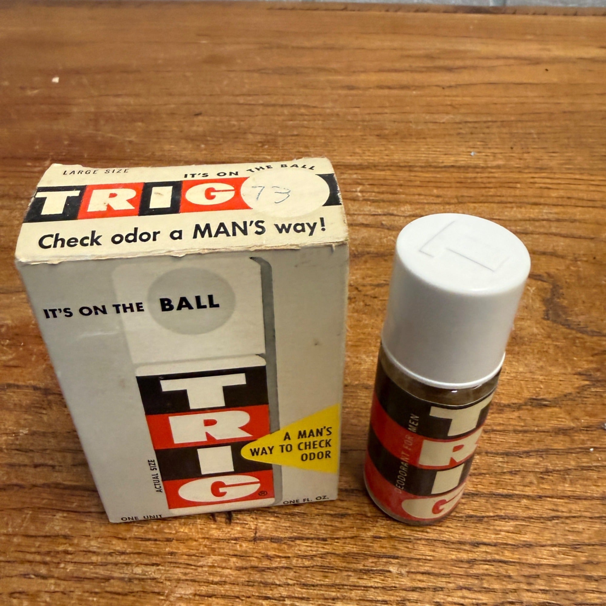 Vintage Display Deodorant Box & Bottle Trig Roll on Bristol Myers New York