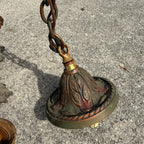 Antique Art Nouveau Victorian Hanging Ceiling Light Candlestick Fixture Chandelier 5-Bulb