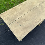 Antique Red & White Wooden Side Accent Table